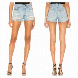 Levi’s Premium 501 Button-fly High Rise Denim Jean Cutoff Shorts  - 30"